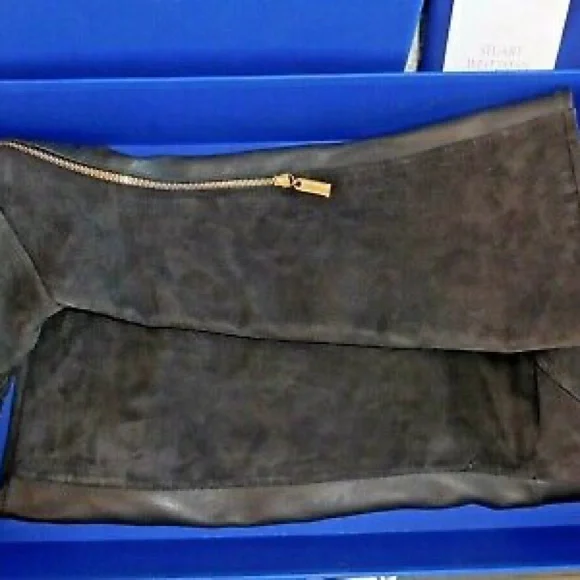 NWB Stuart Weitzman Shrimpton Knee High Boots Suede Leather Sz 7